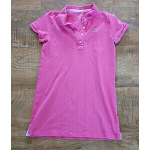 Vineyard Vines girls short sleeve pink polo dress collared logo S‎ (7-8)